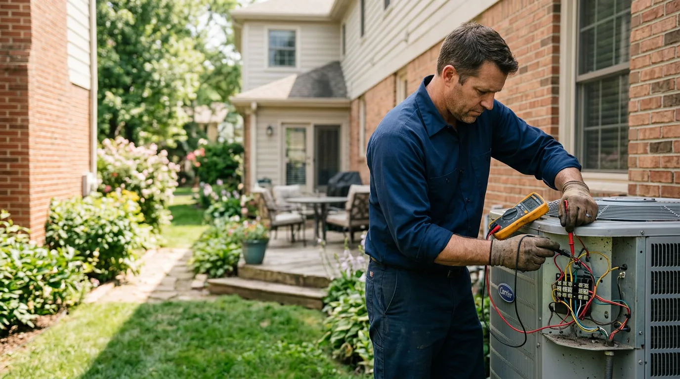 HVAC technician working near Floral Park, NY